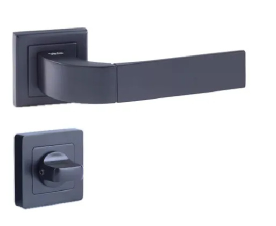 Poignée de porte carré de 7, noir, YALE Bologna, verrouillage bouton en soldes flash